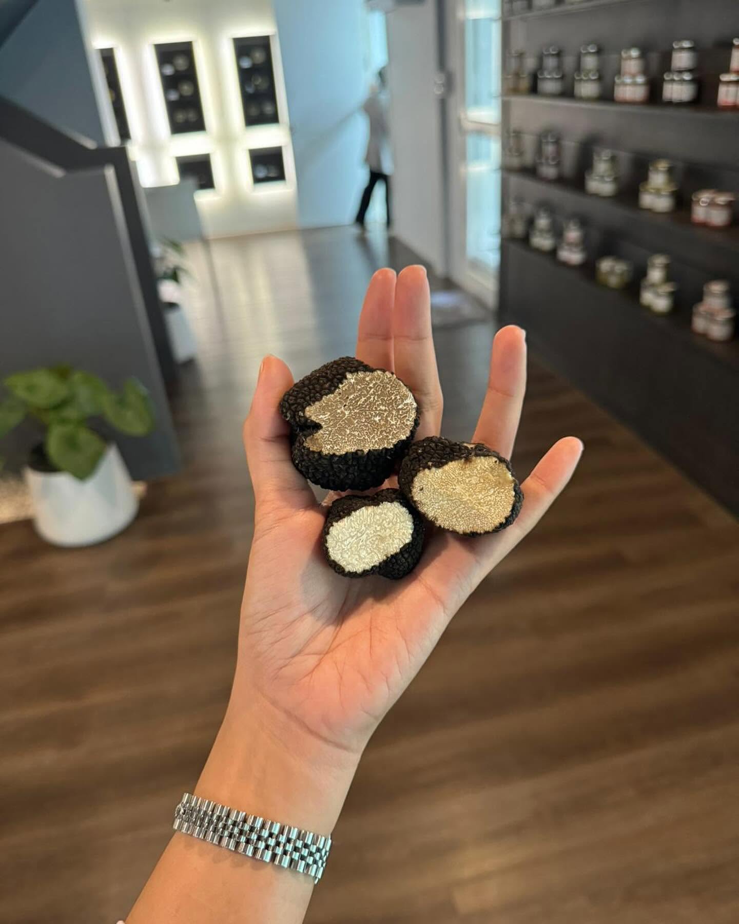 新鲜黑松露展示