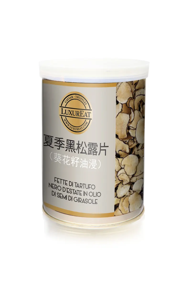 Fette tartufo nero estate in olio di girasole · 350 g
